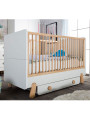 Cassettone in legno bianco per culla 120x60 e lettino 140x70 collezione I'ga