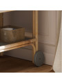Océania Changing Table in Rattan and Grey Wood - Théo Bébé