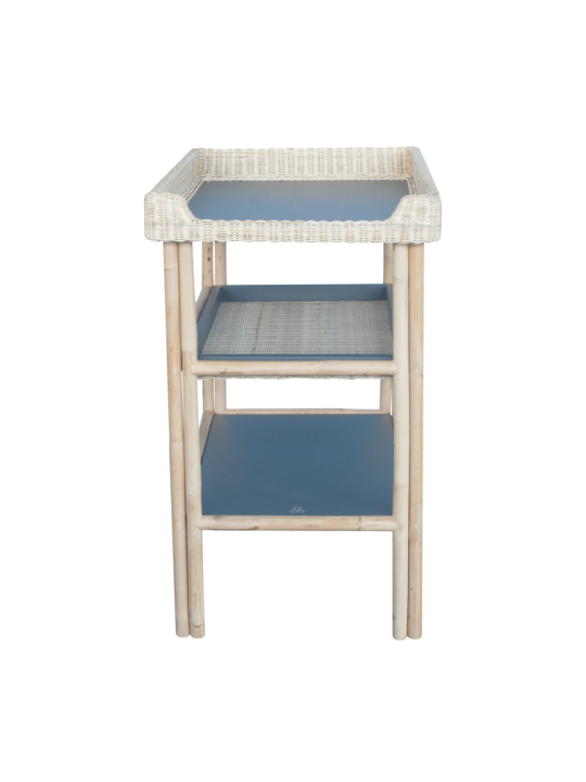 Fasciatoio Océania in rattan e legno grigio - Théo Bébé