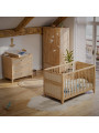 Armadio per Camerette Bambini Nami in Legno Naturale e Rattan - Théo Bébé