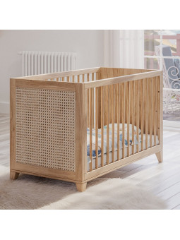 Nami Evolutive Bed in rattan 60x120 Natural - Théo Bébé