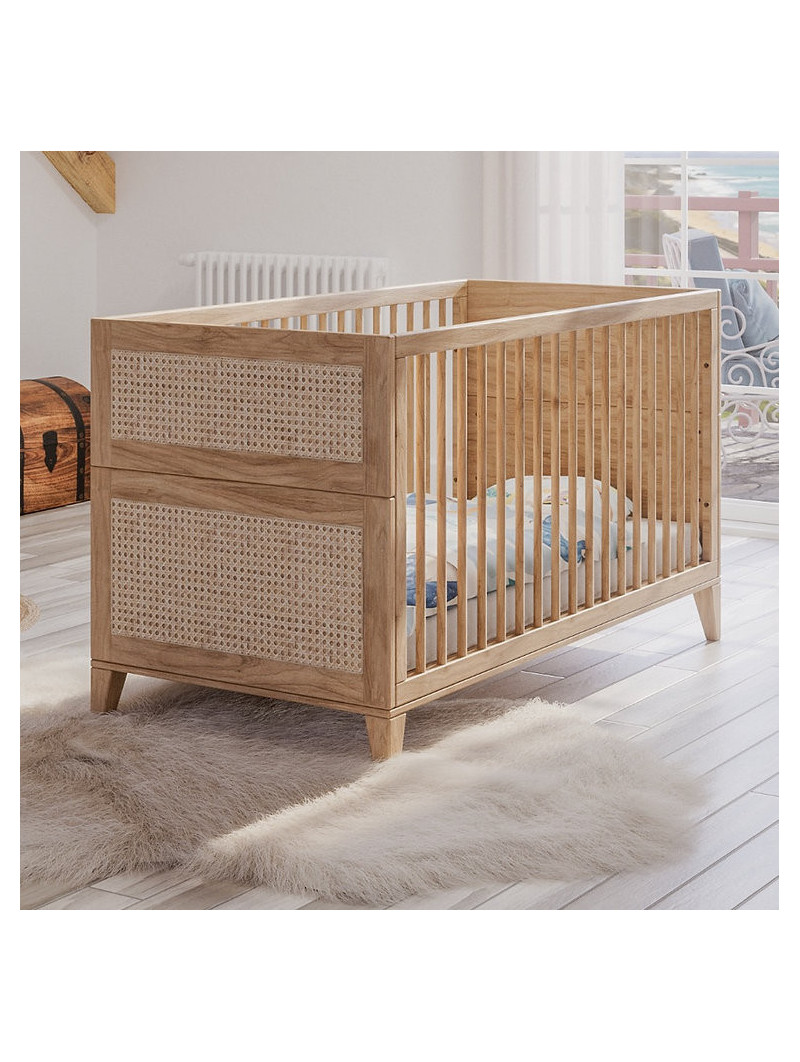 Culla / Lettino evolutivo Nami in rattan 70x140 naturale - Théo Bébé