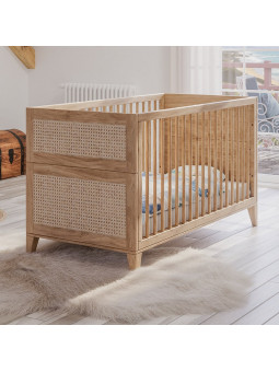 Culla / Lettino evolutivo Nami in rattan 70x140 naturale - Théo Bébé
