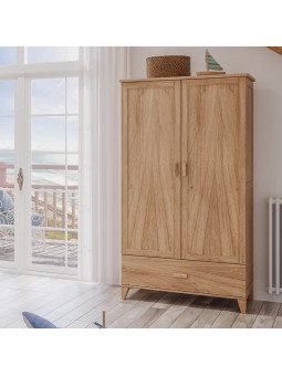 Wardrobe Naïa in Natural Wood - Théo Bébé