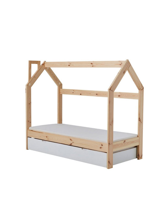 Solid FSC Pine Wooden Hut House Bed for Children and Kids Bedroom
