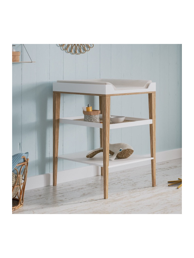 Baby Changing Table Nami in White Wood - Théo Bébé