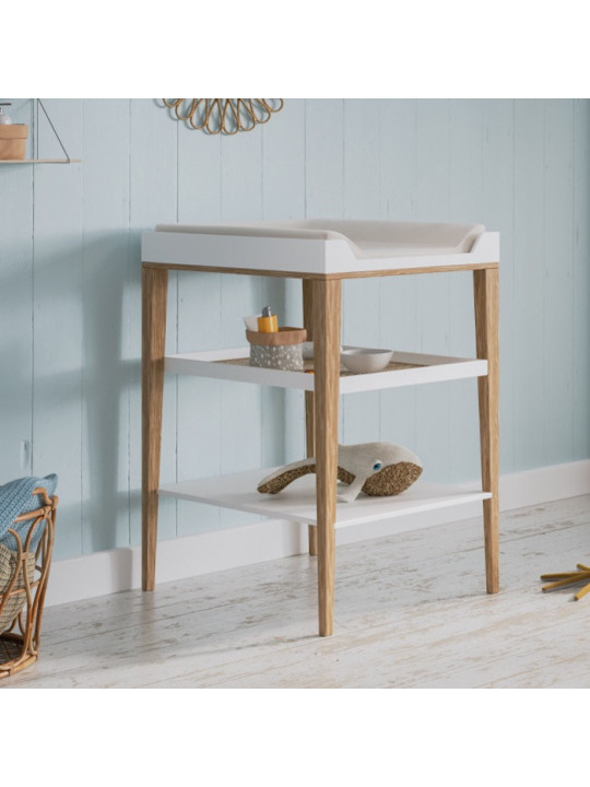 Baby Changing Table Nami in White Wood - Théo Bébé