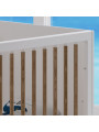 Nami Evolutive Bed 60x120 in White Wood & Natural Rattan  - Théo Bébé