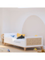 Culla Nami 70x140 in Legno Bianco e Rattan - Théo Bébé