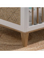 Culla Nami 70x140 in Legno Bianco e Rattan - Théo Bébé