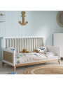 Culla Nami 70x140 in Legno Bianco e Rattan - Théo Bébé