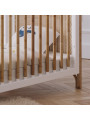 Océania Evolutive Bed 60x120 in White Wood & Natural Rattan  - Théo Bébé