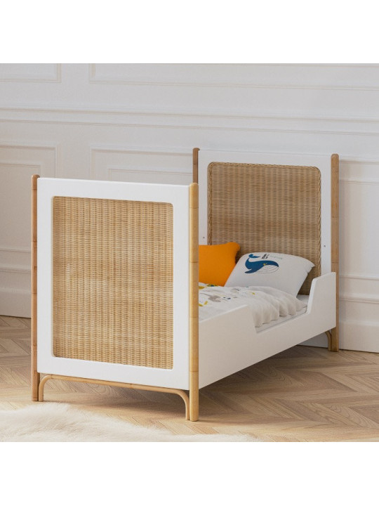 Culla Océania 60x120 in Legno Naturale e Rattan - Théo Bébé