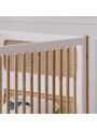 Culla Océania 70x140 in Legno Bianco e Rattan - Théo Bébé