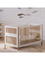Culla Océania 70x140 in Legno Bianco e Rattan - Théo Bébé