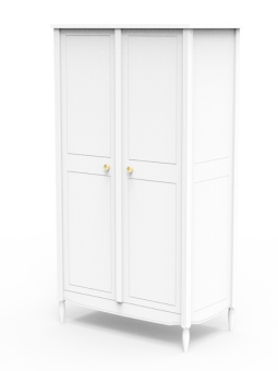 Children's Wardrobe Lafayette in White Wood - Théo Bébé