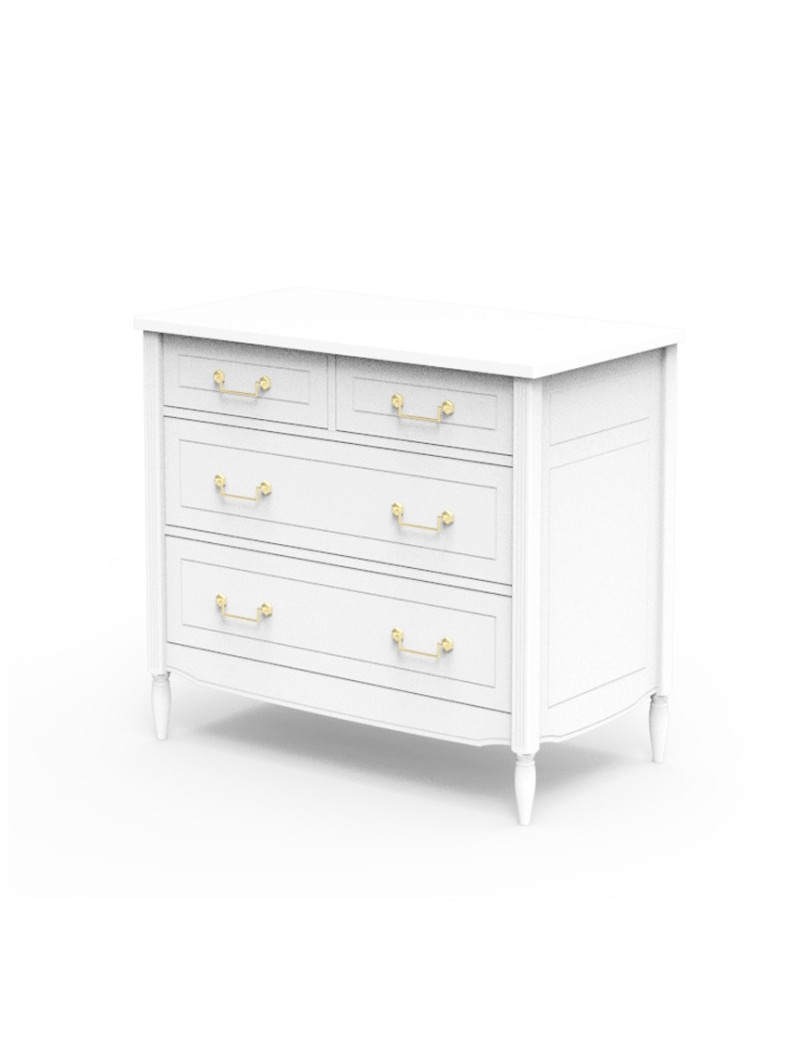 Children's Chest of Drawers Lafayette in White Wood - Théo Bébé