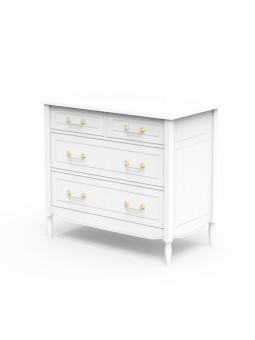 Children's Chest of Drawers Lafayette in White Wood - Théo Bébé