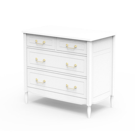 Children's Chest of Drawers Lafayette in White Wood - Théo Bébé
