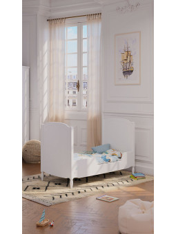 Children's Evolutive Bed Lafayette 60x120 in white wood - Théo Bébé
