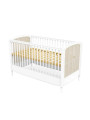 Culla Lettino Hermione 70x140 in Legno Bianco e Rattan - Théo Bébé
