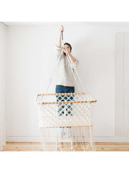 Hanging Cradle Suspended Bassinet - Nature King