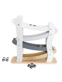 Pista Auto in Legno con 4 Macchinine Incluse