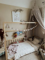 Hut Floor Bed in Pine Wood - Nature King