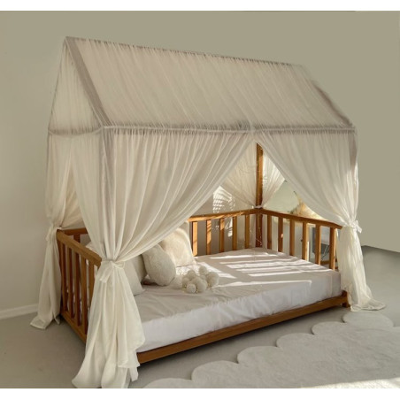 Hut Floor Bed in Pine Wood - Nature King