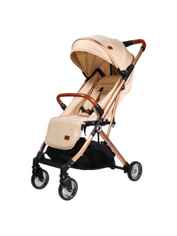 Passeggino con Schienale Regolabile Vivo Beige/Rosé - Ding Baby