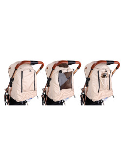 Passeggino con Schienale Regolabile Vivo Beige/Rosé - Ding Baby