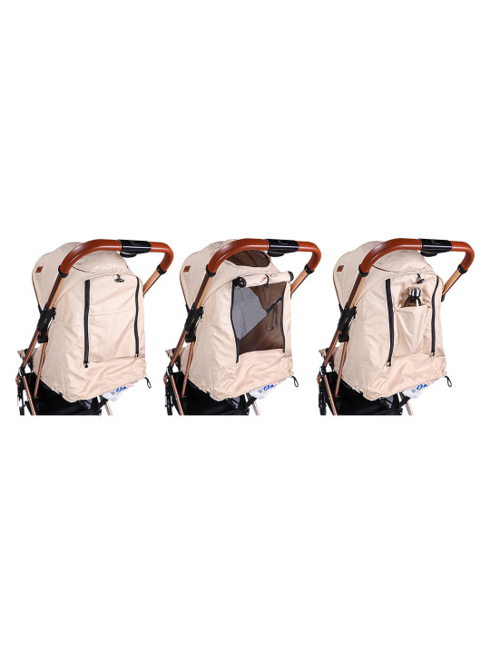 Passeggino con Schienale Regolabile Vivo Beige/Rosé - Ding Baby