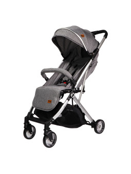 Passeggino con Schienale Regolabile Vivo Grigio/Argento - Ding Baby