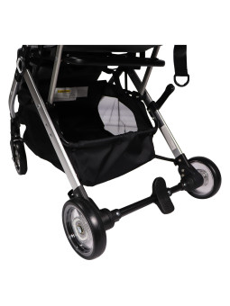 Passeggino con Schienale Regolabile Vivo Grigio/Argento - Ding Baby