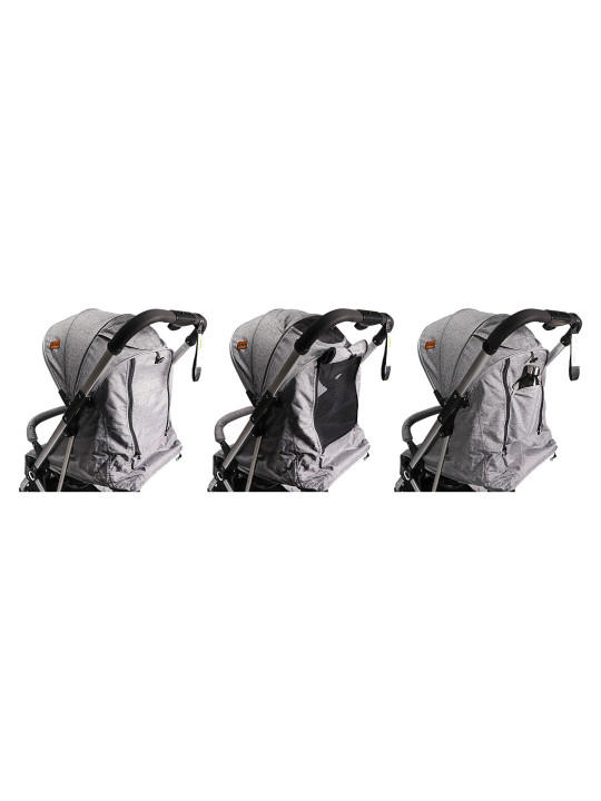Passeggino con Schienale Regolabile Vivo Grigio/Argento - Ding Baby
