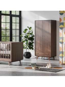 Armadio 2-ante per Bambini Serie Mid in Legno Noce - VOX