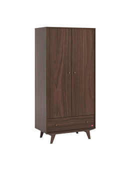 Children's 2-Door Wardrobe Mid Walnut - VOX