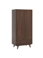 Children's 2-Door Wardrobe Mid Walnut - VOX