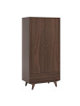 Cameretta Completa 3 Pezzi con Culla 70x140 serie Mid noce