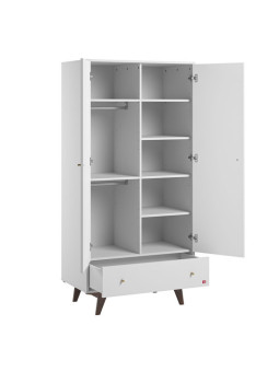 Cameretta Completa 3 Pezzi con Culla 70x140 serie Mid bianca - VOX