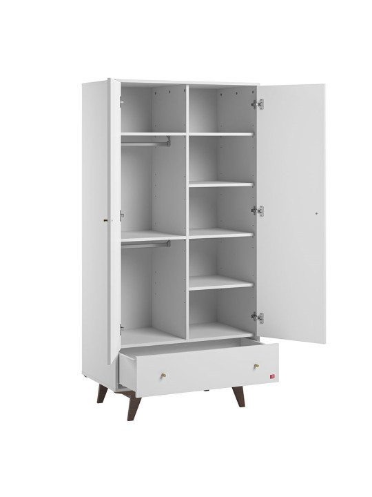 Cameretta Completa 3 Pezzi con Culla 70x140 serie Mid bianca - VOX