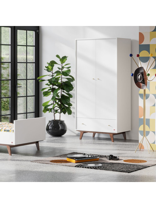 Cameretta Completa 3 Pezzi con Culla 70x140 serie Mid bianca - VOX