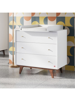 Cameretta Completa 3 Pezzi con Culla 70x140 serie Mid bianca - VOX