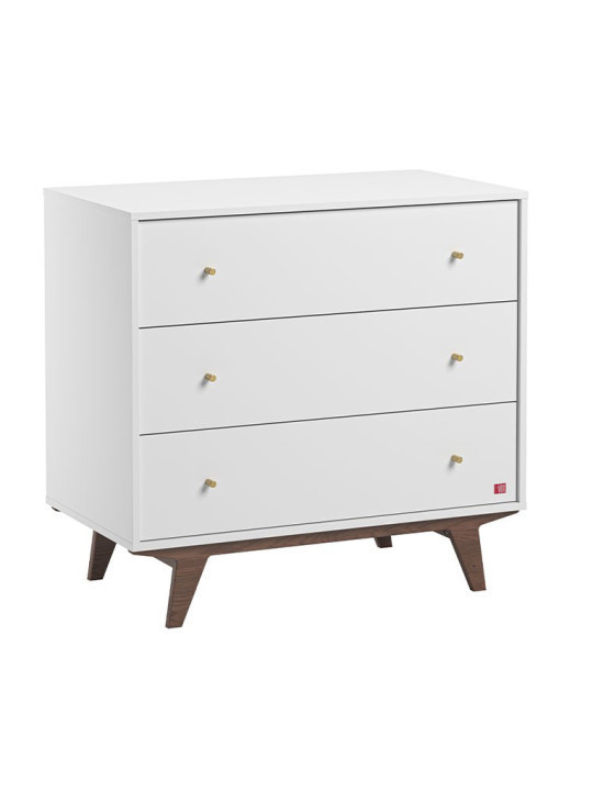 3 Piece Nursery Set Mid White Wood - VOX