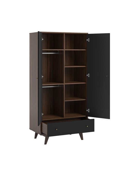 Cameretta Completa 3 Pezzi con Culla 70x140 serie Mid Nera - VOX