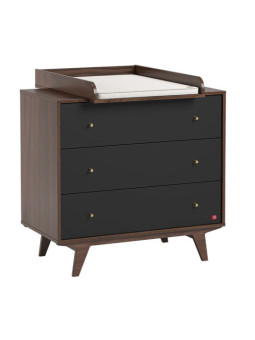 Cameretta Completa 3 Pezzi con Culla 70x140 serie Mid Nera - VOX