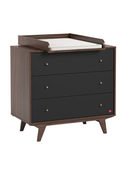Cameretta Completa 3 Pezzi con Culla 70x140 serie Mid Nera - VOX