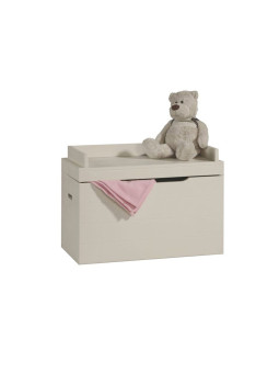 White MDF Toy Box Basket Asiento collection