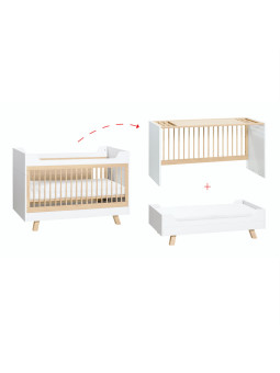 Children's  Cot Bed / Desk 70x140 4 You White - VOX