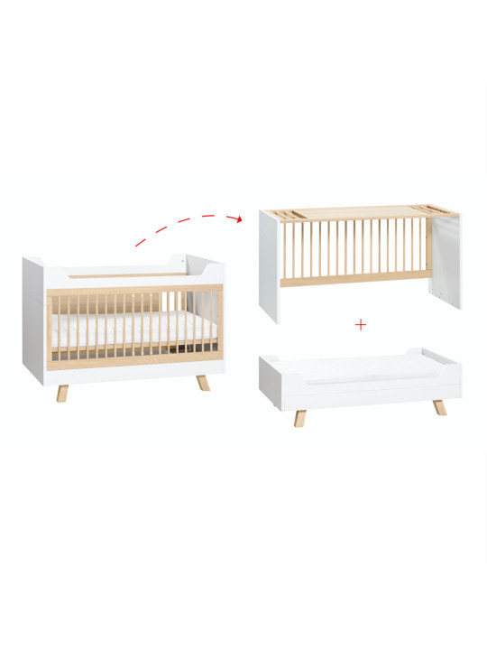 Culla / Lettino / Scrivania 70x140 serie 4 You Bianca - VOX